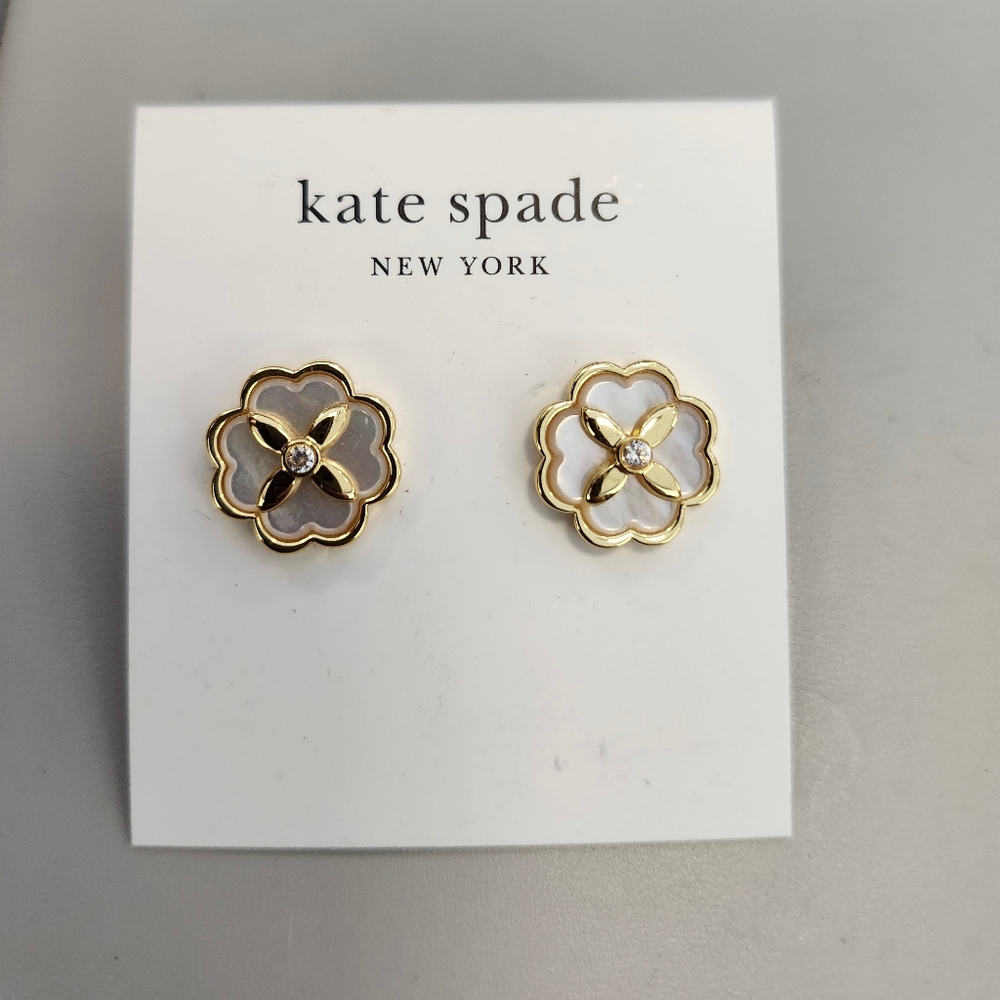 NWT Kate Spade Gold-Tone Heritage Bloom Earrings